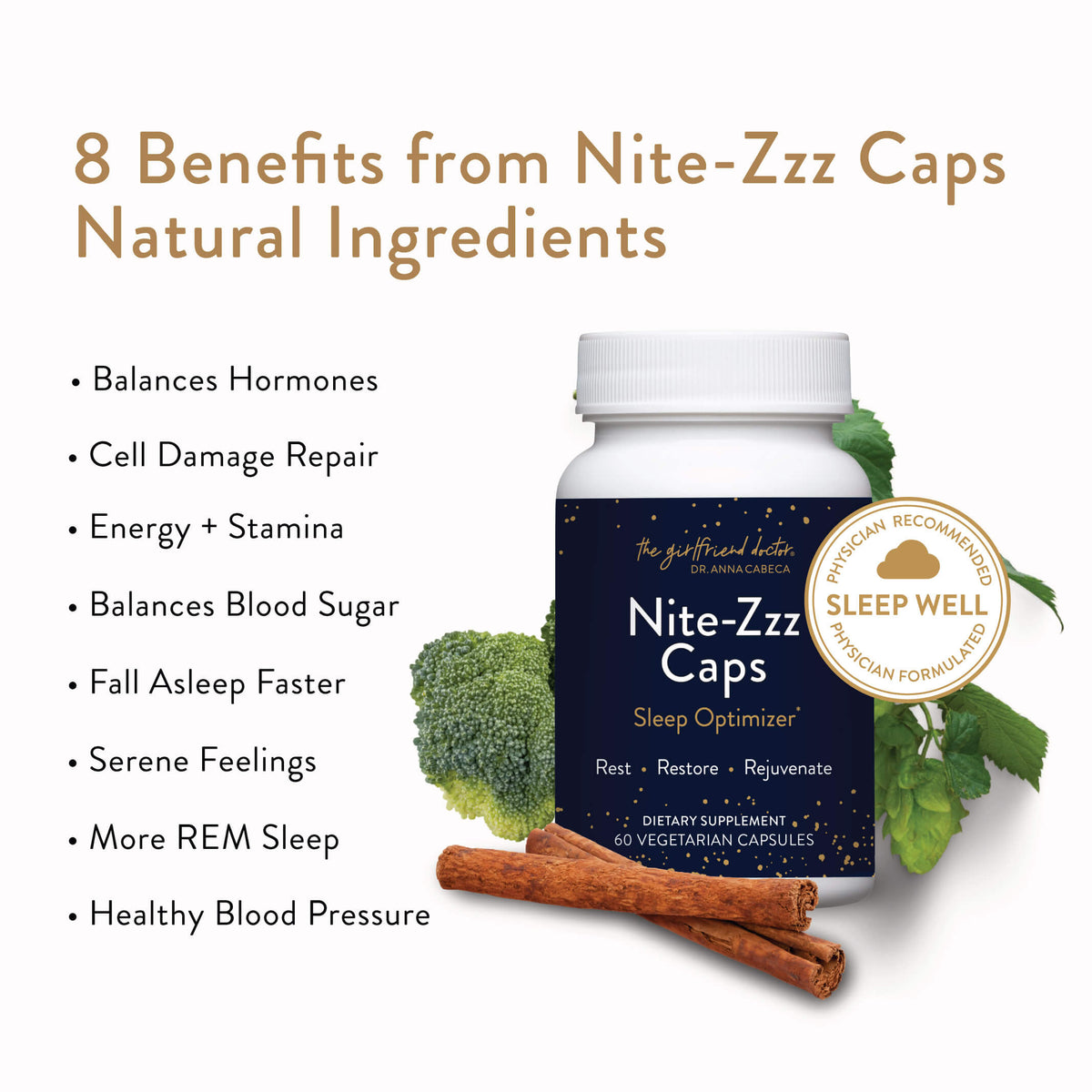 Nite-Zzz® Caps Natural Sleep Support Supplement for Women